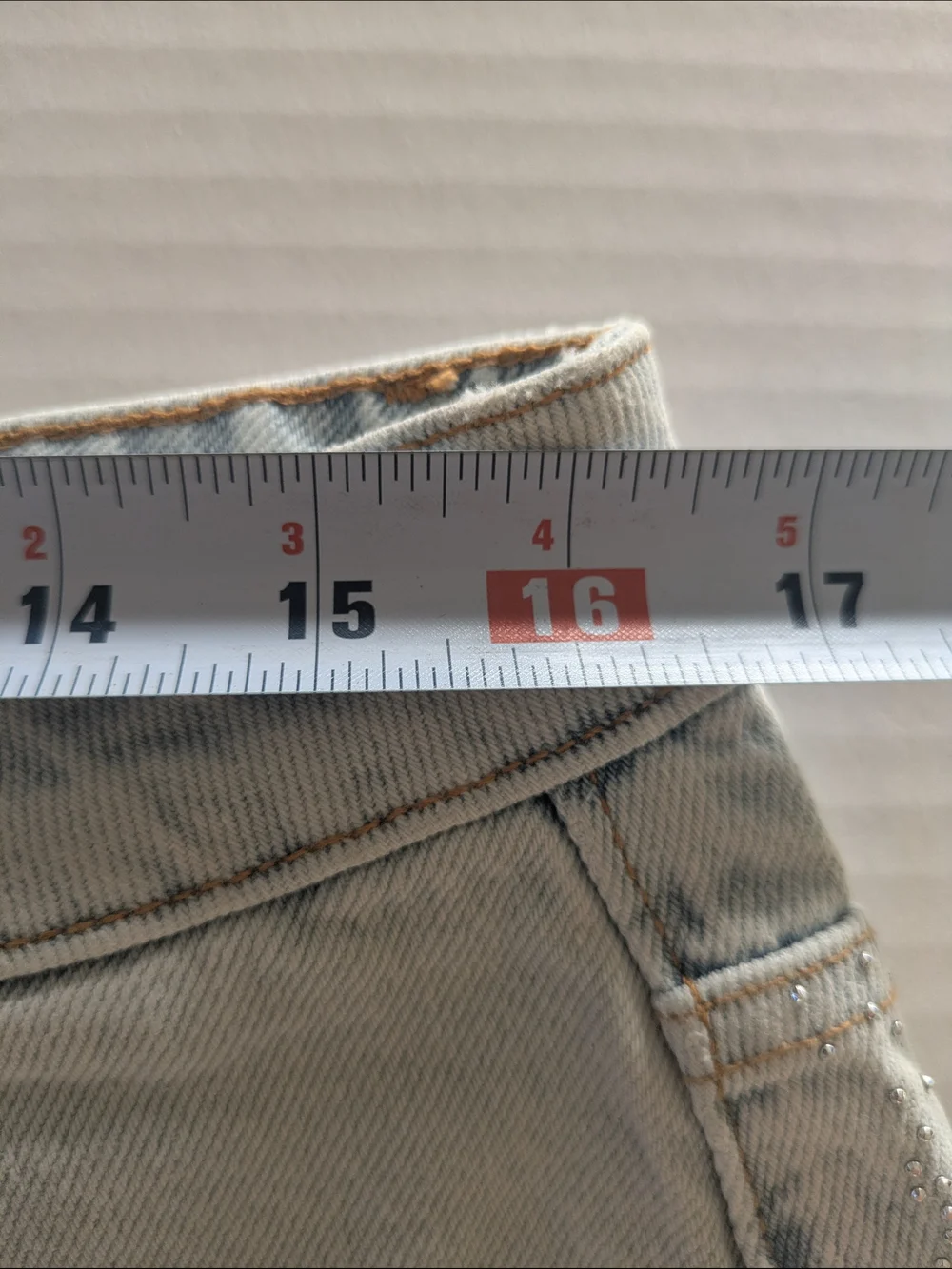 Liu Jo Light Blue Distressed Denim Shorts with Rhinestone Accents- Size 32